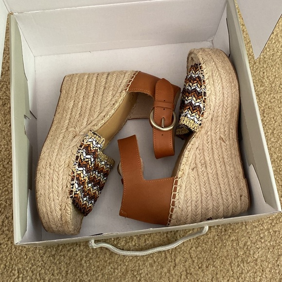 NEW MARC FISHER LTD Alida Espadrille Platform Wedge - Picture 5 of 5